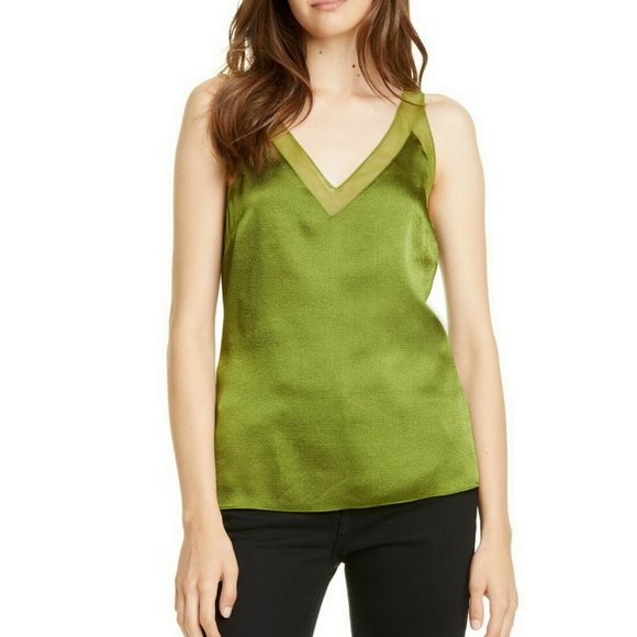 NWT Ted Baker Mesh Textured Satin Tank Top - Picture 1 of 12